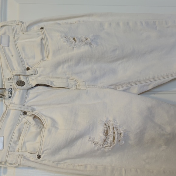 Juniors Mudd High Rise Jean leggings size 1 in off-white - Picture 3 of 4